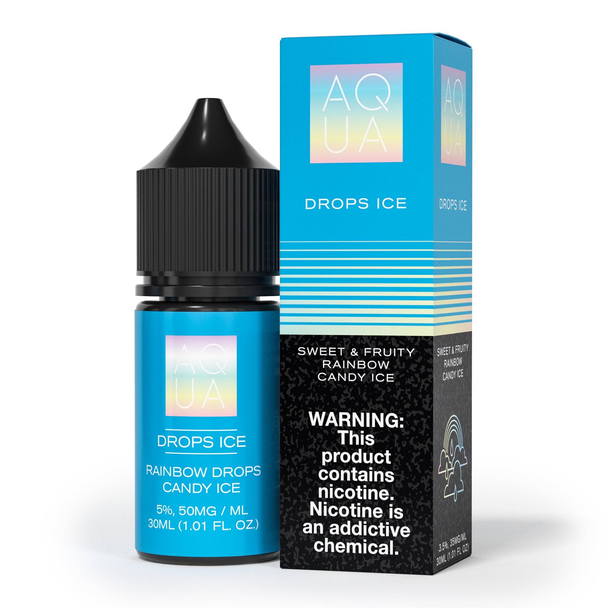 Drops Menthol Aqua Salts 30mL Bottle with packaging