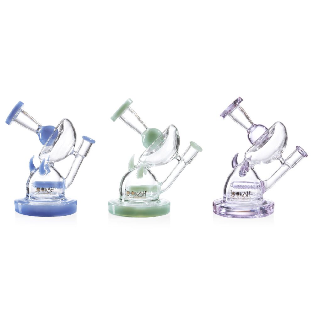 Lookah (Dab Rig) 7″ Mini Unique Recycler Water Pipe Group Image