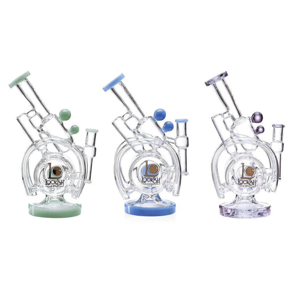 Lookah (Dab Rig) 14″ Recycler Orbital Double Chamber Water Pipe Group Photo