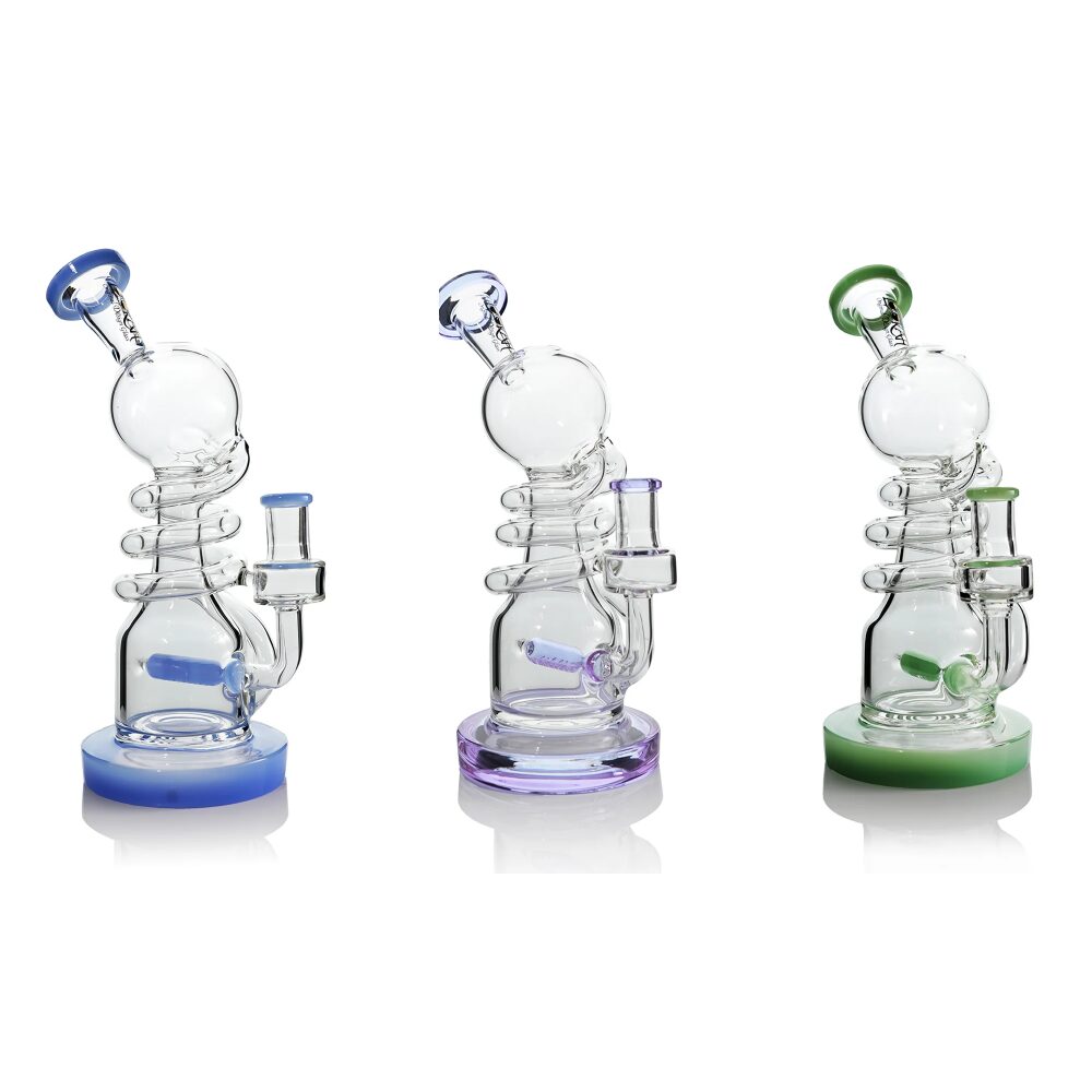 Lookah (Dab Rig) 10″ Recycler Inline Percolator Water Pipe Group Photo