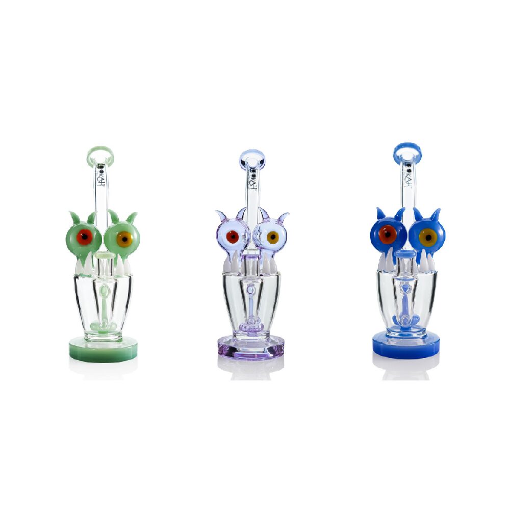 Lookah (Dab Rig) 10″ Cool Percolator Alien Eyestalk Water Pipe Group Photo