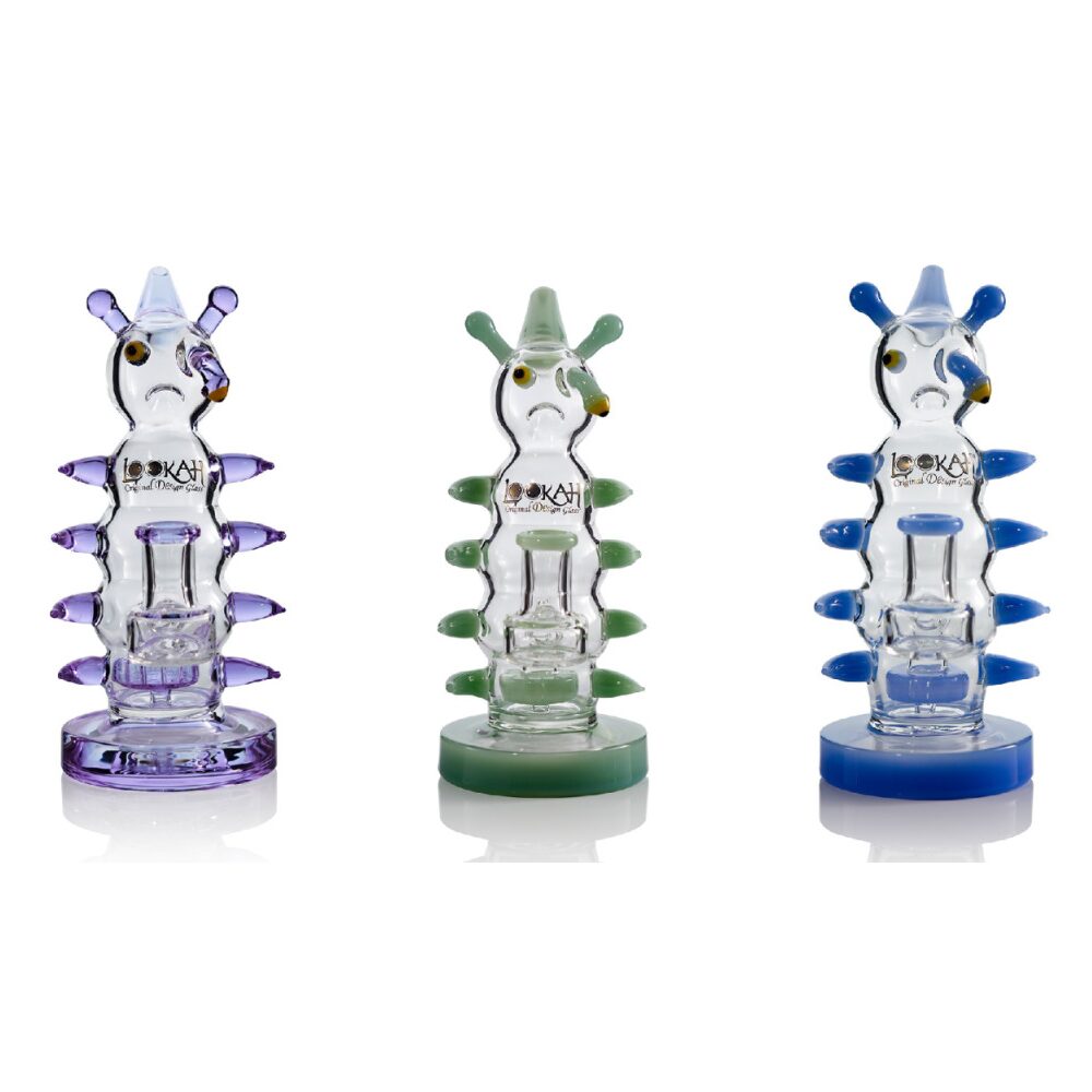 Lookah (Dab Rig) 8” Mini Cool Grumpy Caterpillar Water Pipe Group Photo