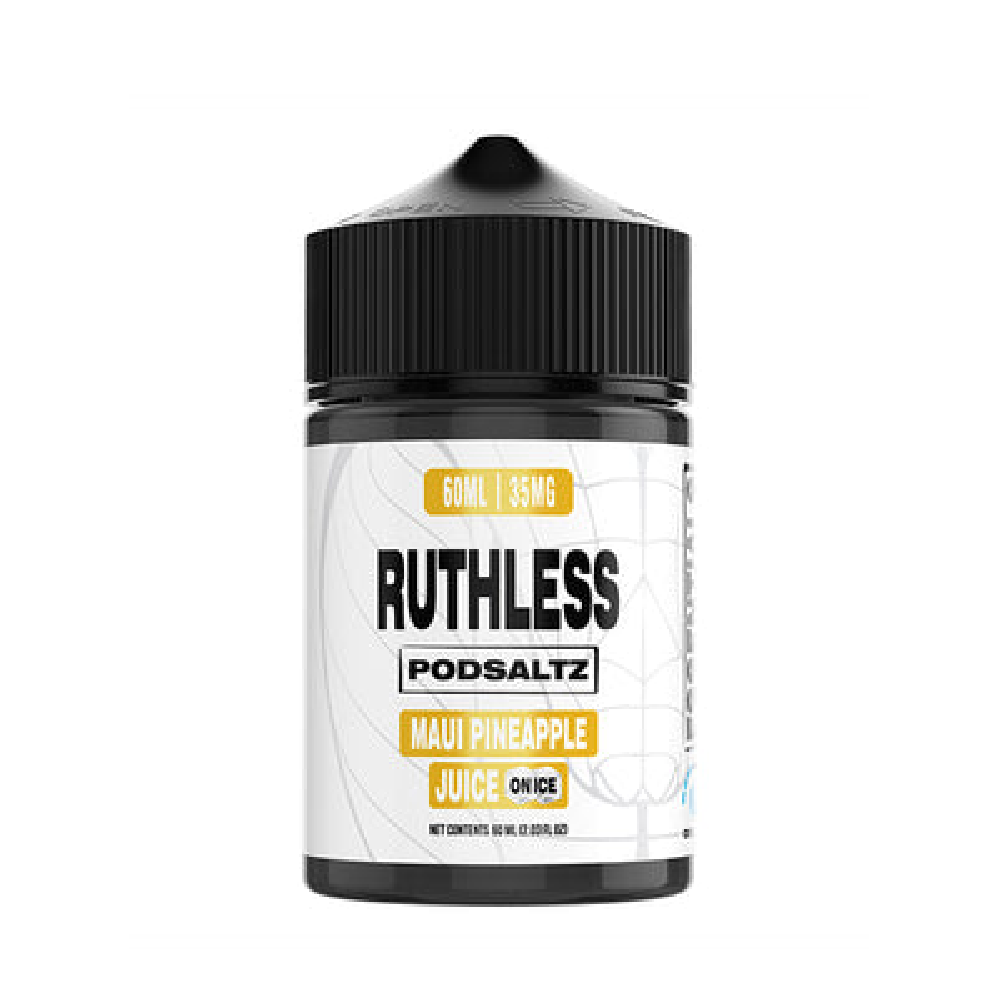 Maui Pineapple Juice On Ice Ruthless Essentials Salt 60mL Bottle