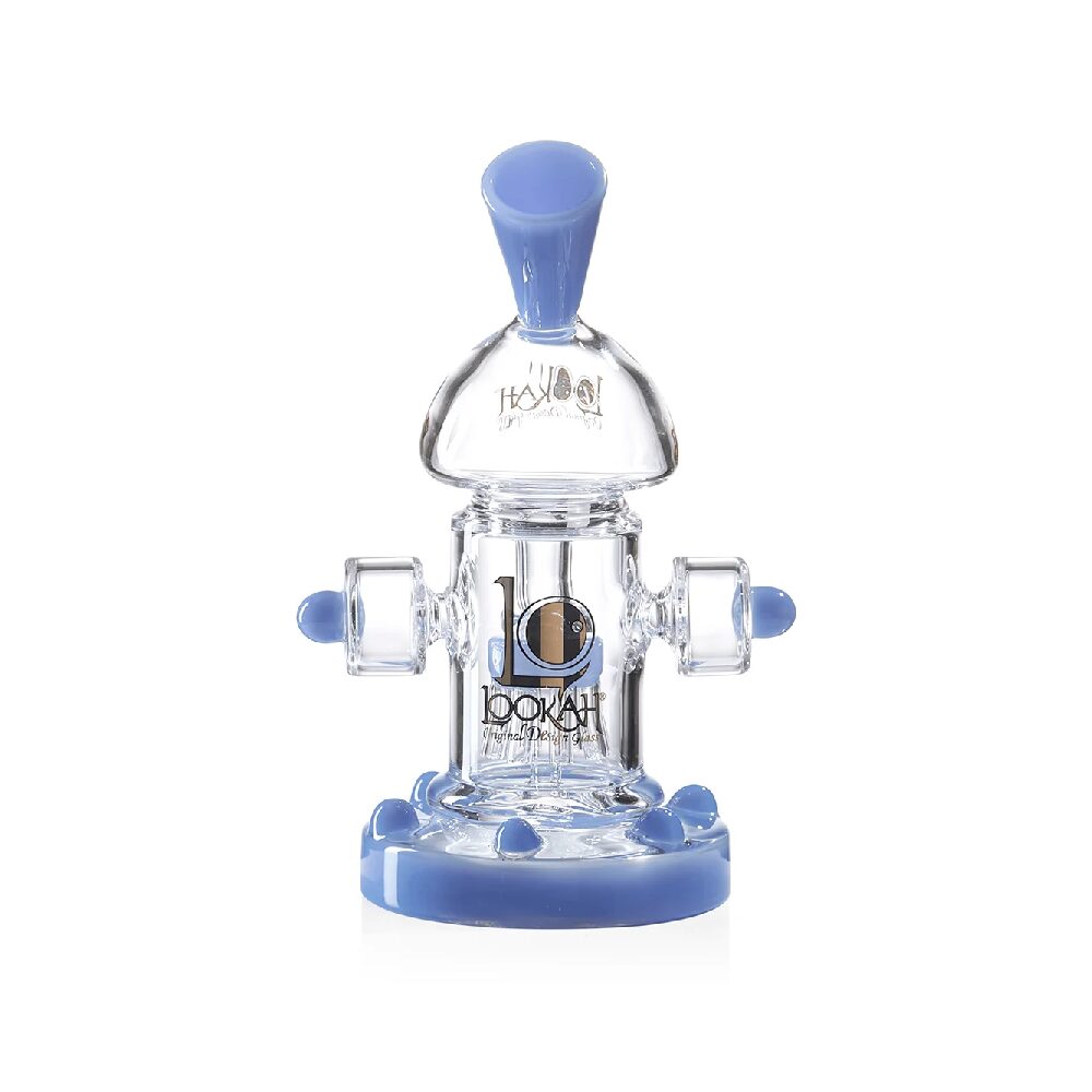 Lookah (Dab Rig) 8” Mini Recycler Percolator Steampunk Water Pipe Blue