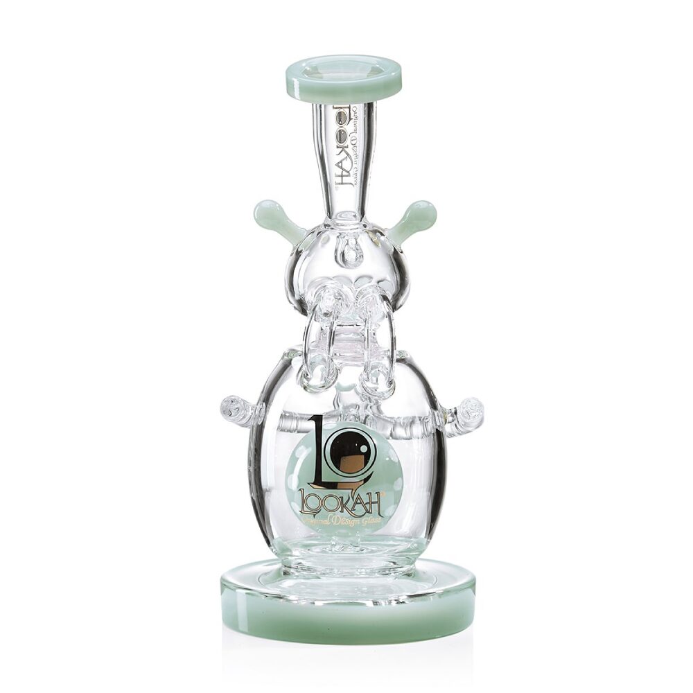 Lookah (Dab Rig) 9″ Recycler Percolator Cosmic Alien Water Pipe Green