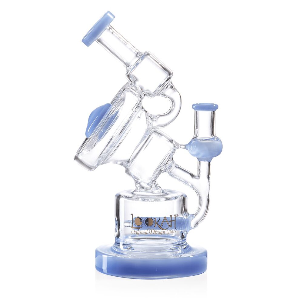 Lookah (Dab Rig) 10” Recycler Inline Percolator Nebula Water Pipe Blue