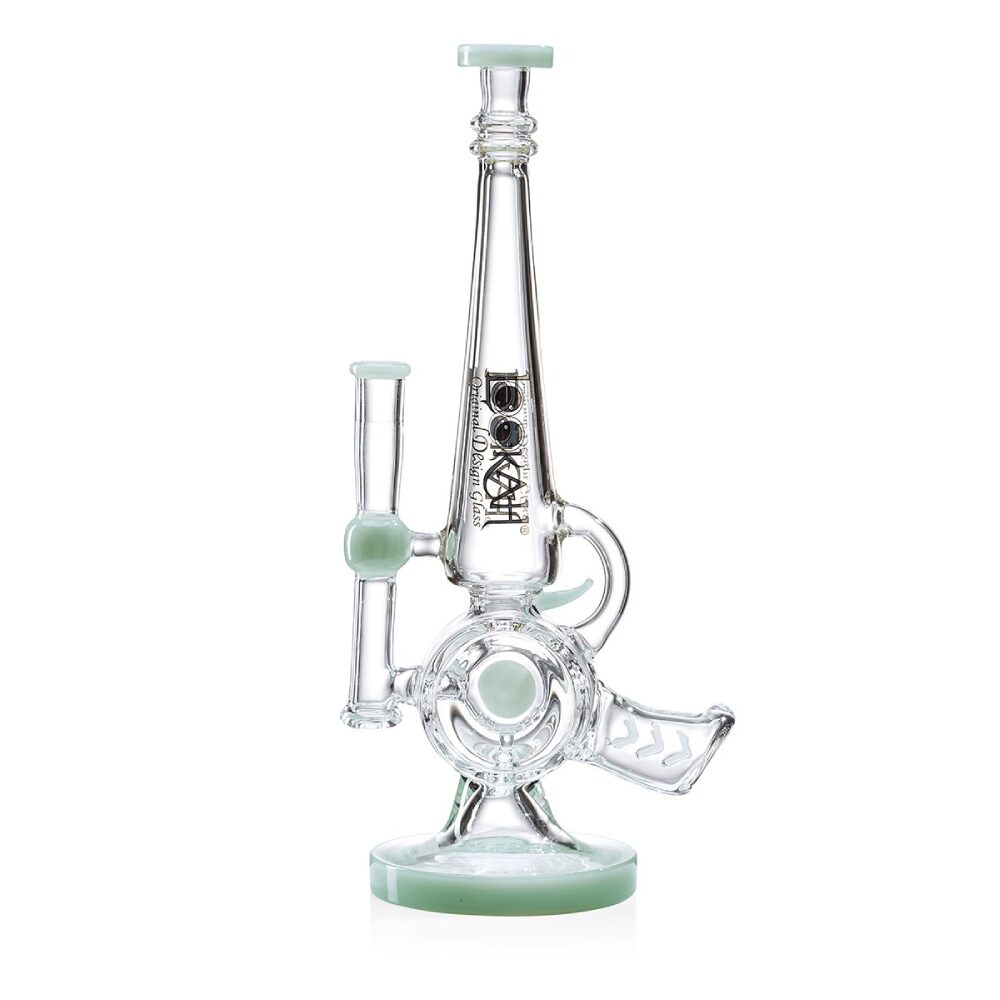 Lookah (Dab Rig) 13” Cool Recycler Gun Water Pipe Green