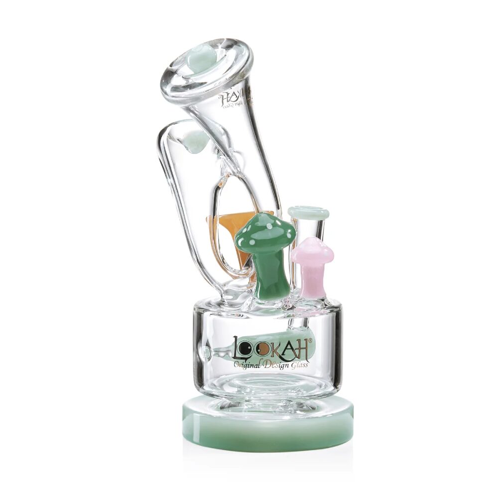 Lookah (Dab Rig) 9” Cute Recycler Fairy Mushroom Water Pipe