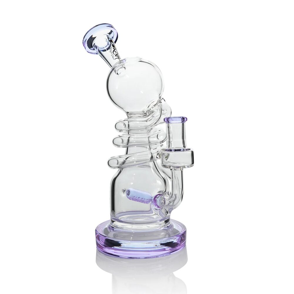 Lookah (Dab Rig) 10″ Recycler Inline Percolator Water Pipe Purple