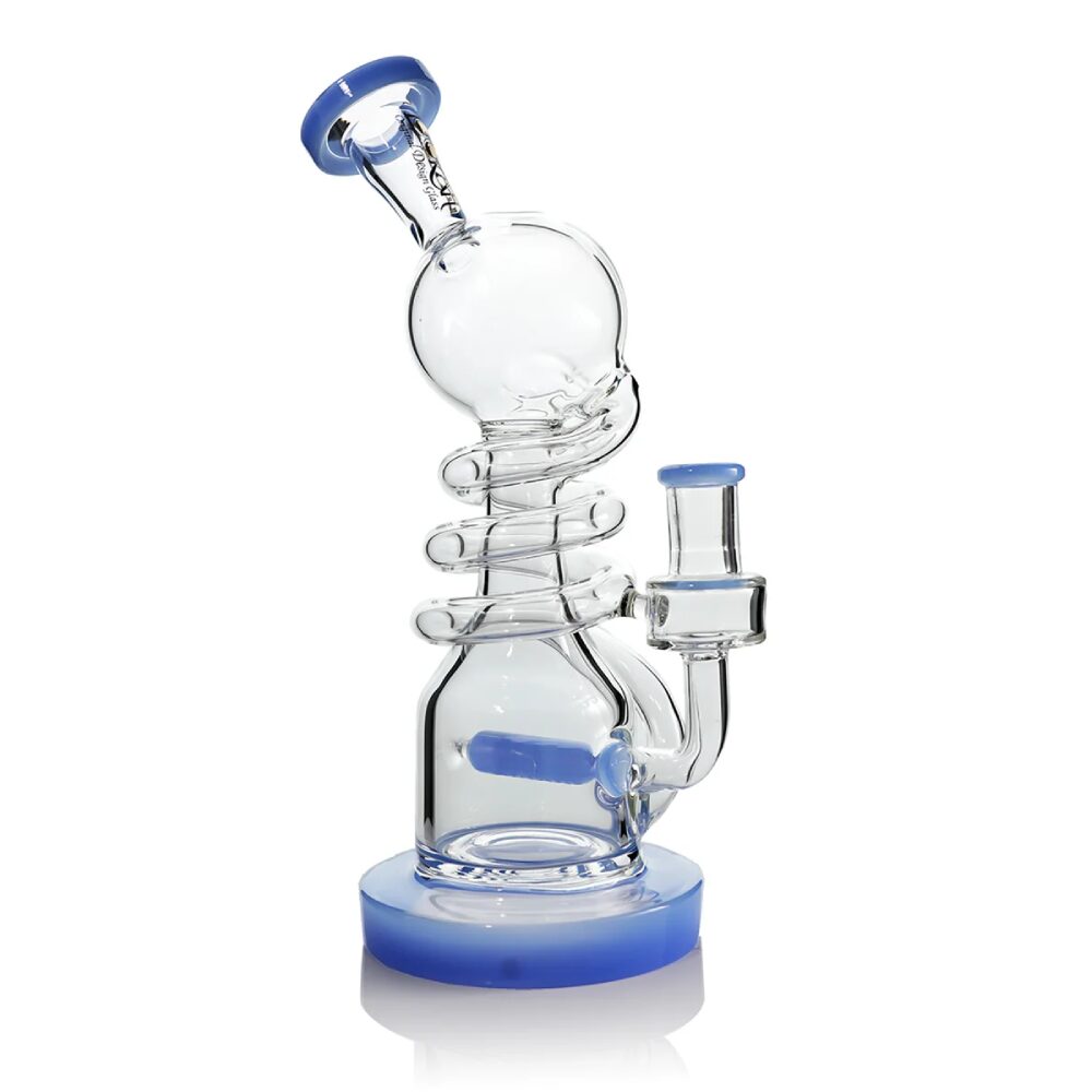 Lookah (Dab Rig) 10″ Recycler Inline Percolator Water Pipe Blue