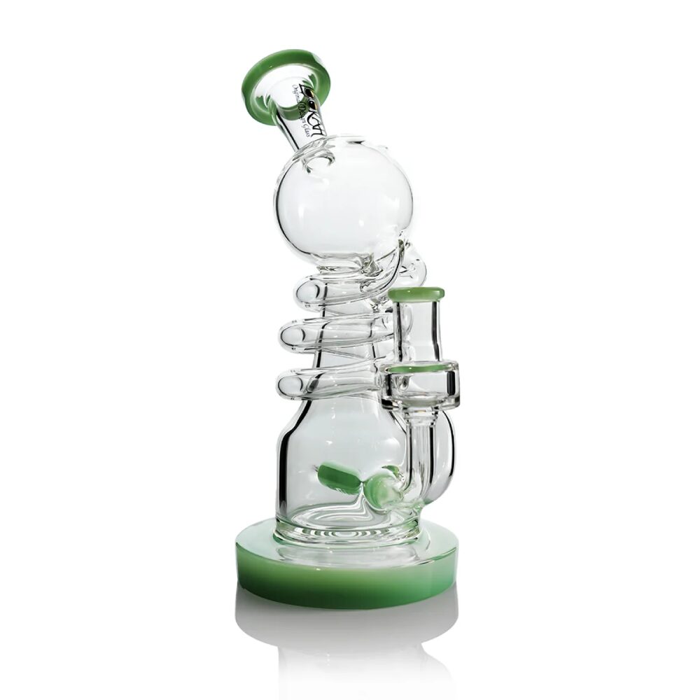 Lookah (Dab Rig) 10″ Recycler Inline Percolator Water Pipe Green