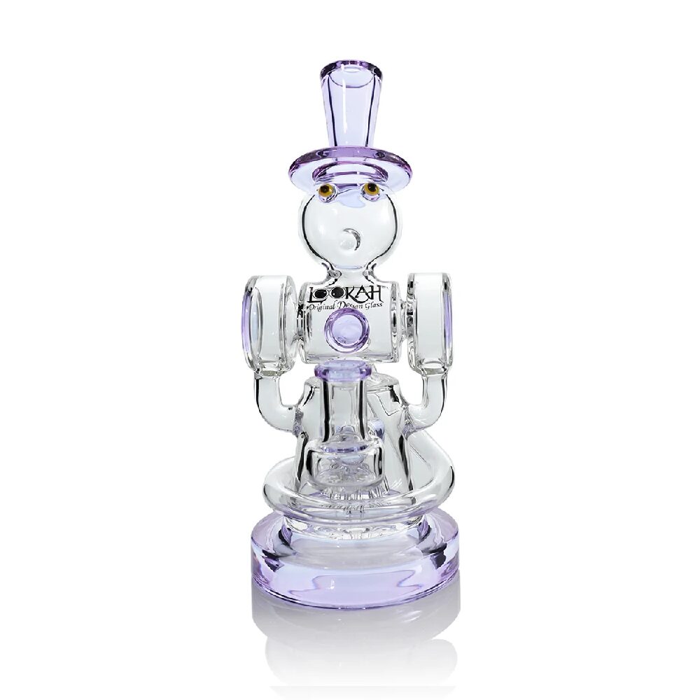 Lookah (Dab Rig) 9″ Recycler Gentleman Robot Water Pipe Purple