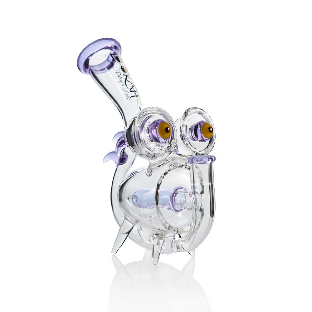 Lookah (Dab Rig) 8″ Mini Percolator WALL-E Glass Water Pipe Purple