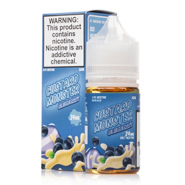 Blueberry Custard by Custard Monster Salts 30ml with packaging