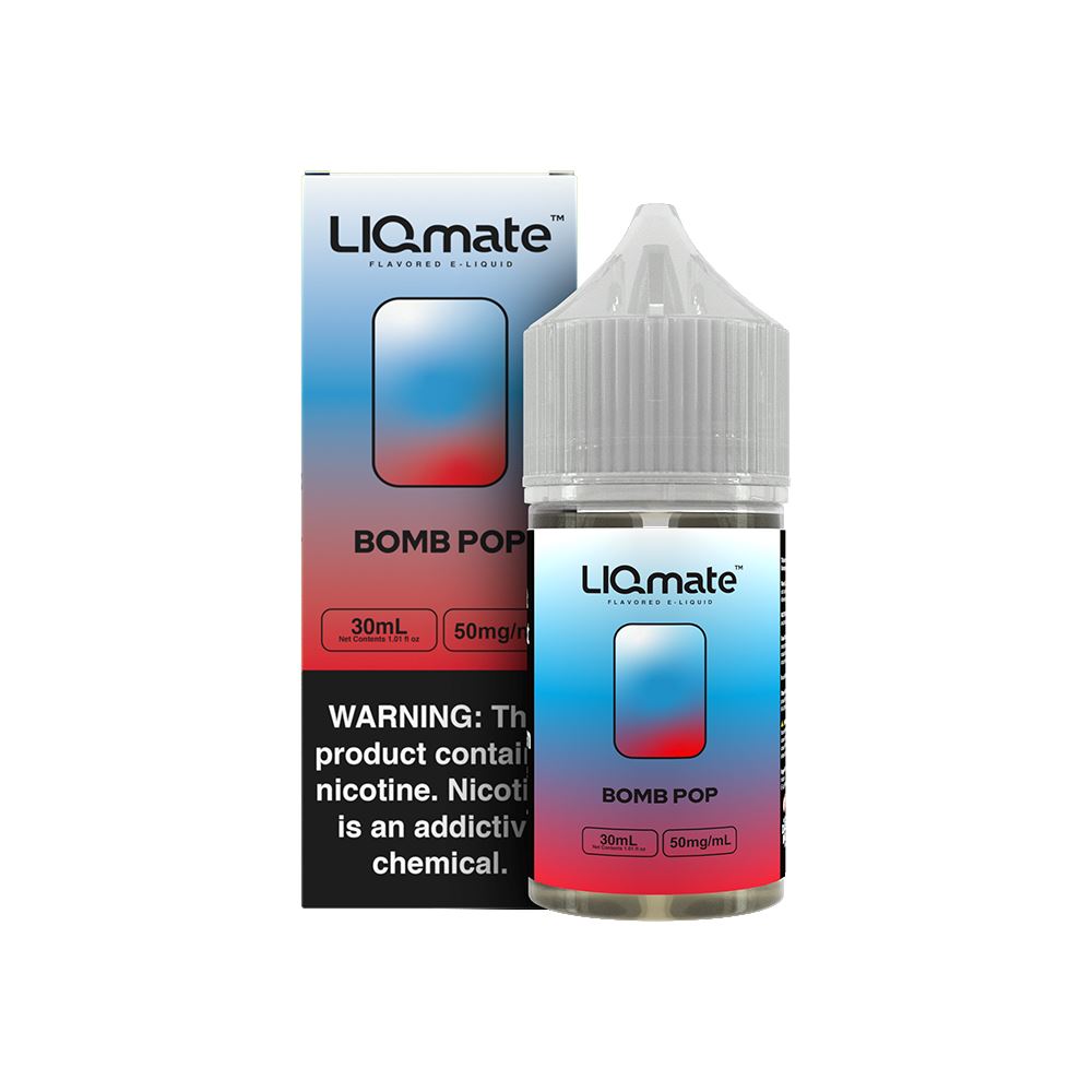 Bomb Pop Liqmate Series Salt Nic E-Juice by 7Daze 30mL 50mg with packaging