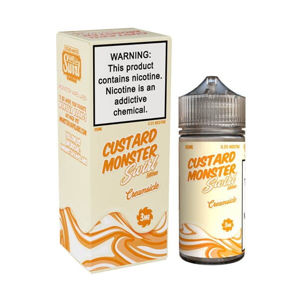 Creamsicle Custard Swirl Series Freebase E-Juice by Jam Monster 100mL with packaging