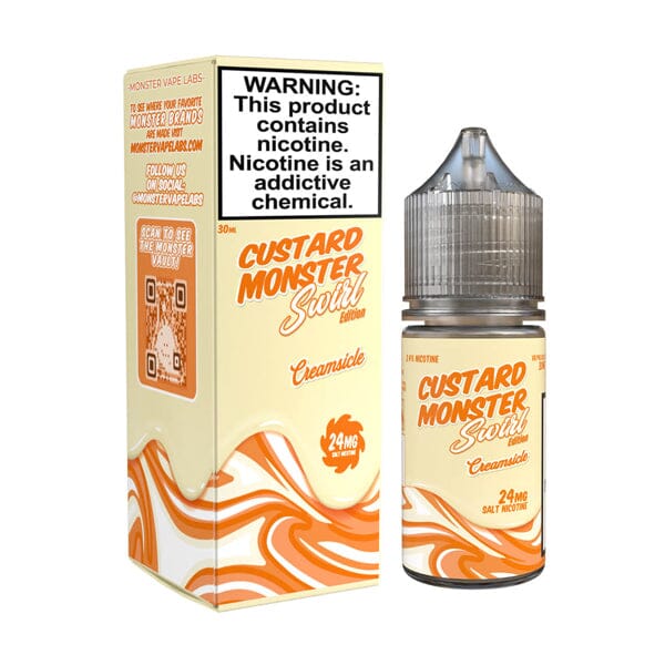 Creamsicle Custard Swirl Series Salts E-Juice by Monster Vape Labs 30mL with packaging