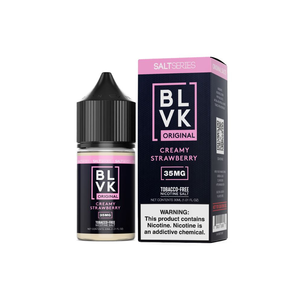 Creamy Strawberry (CRMY Strawberry) by BLVK Unicorn Nicotine Salt 30ml with packaging