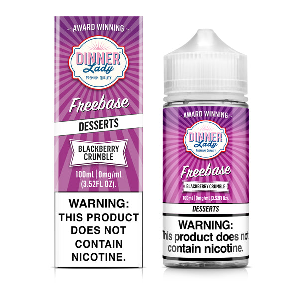 Blackberry Crumble TFN Freebase E-Juice by Dinner Lady 100mL with packaging