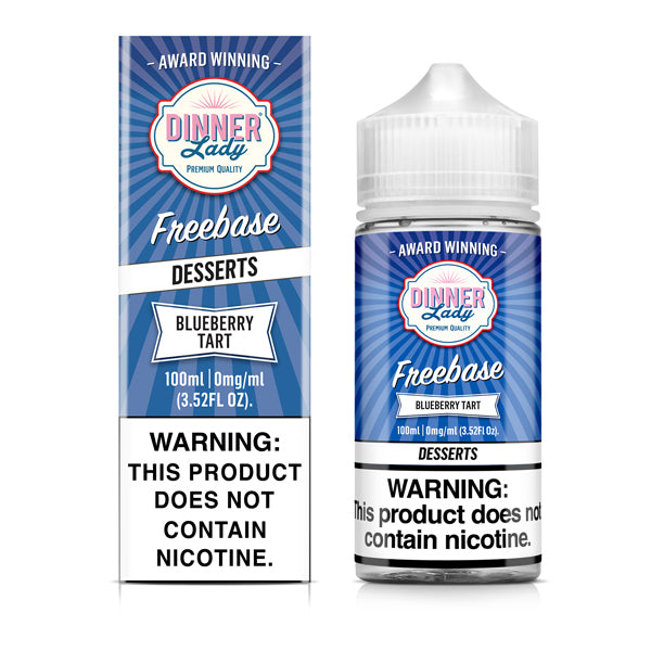 Blueberry Tart TFN Freebase E-Juice by Dinner Lady 100mL with packaging