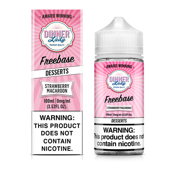 Strawberry Macaroon TFN Freebase E-Juice by Dinner Lady 100mL with packaging