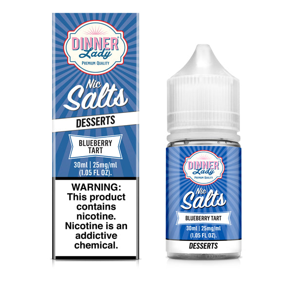 Blueberry Tart TFN Salt Nic E-Juice by Dinner Lady 30mL with packaging