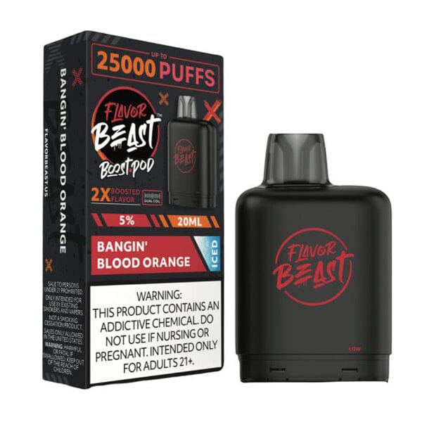 Flavor Beast Boost Starter Kit bangin blood orange with packaging