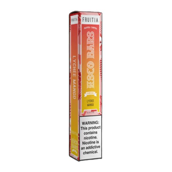 Fruitia Esco Bars Mesh Disposable | 2500 Puffs | 6mL Lychee Mango packaging