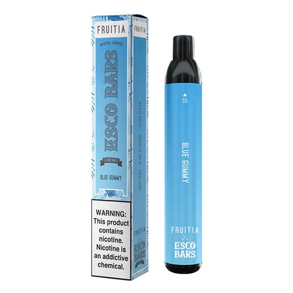 Fruitia Esco Bars Mesh Disposable | 2500 Puffs | 6mL blue gummy with packaging