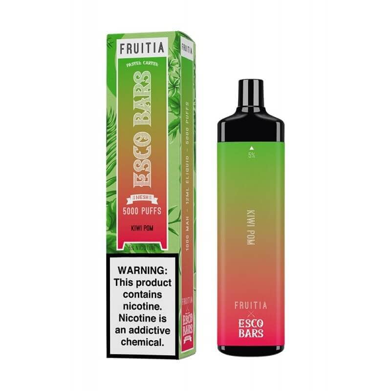 Fruitia Esco Bars Mesh Disposable | 5000 Puffs | 14mL kiwi pom with packaging