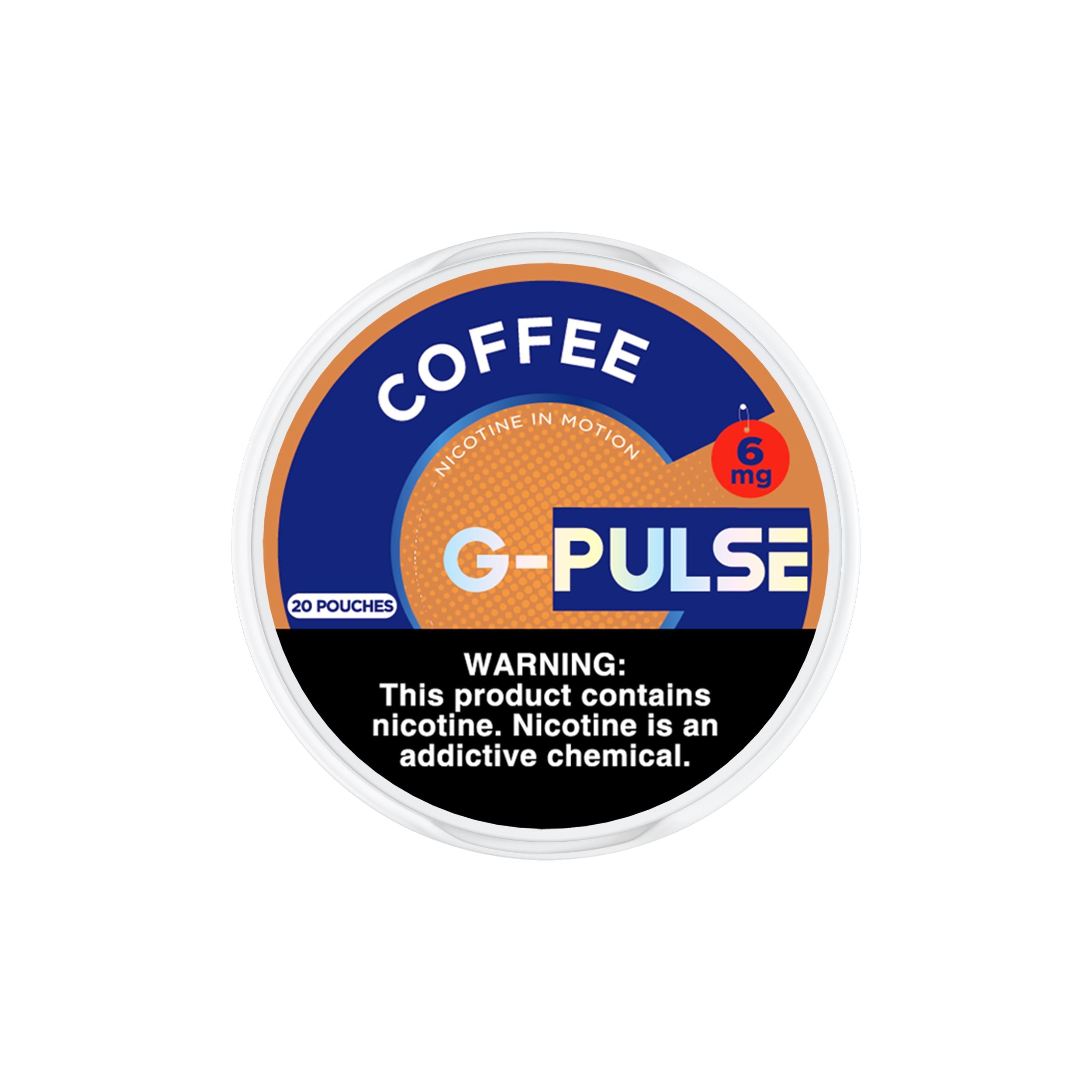 G Pulse Nicotine Pouches (20ct Can) 5pc Display Coffee