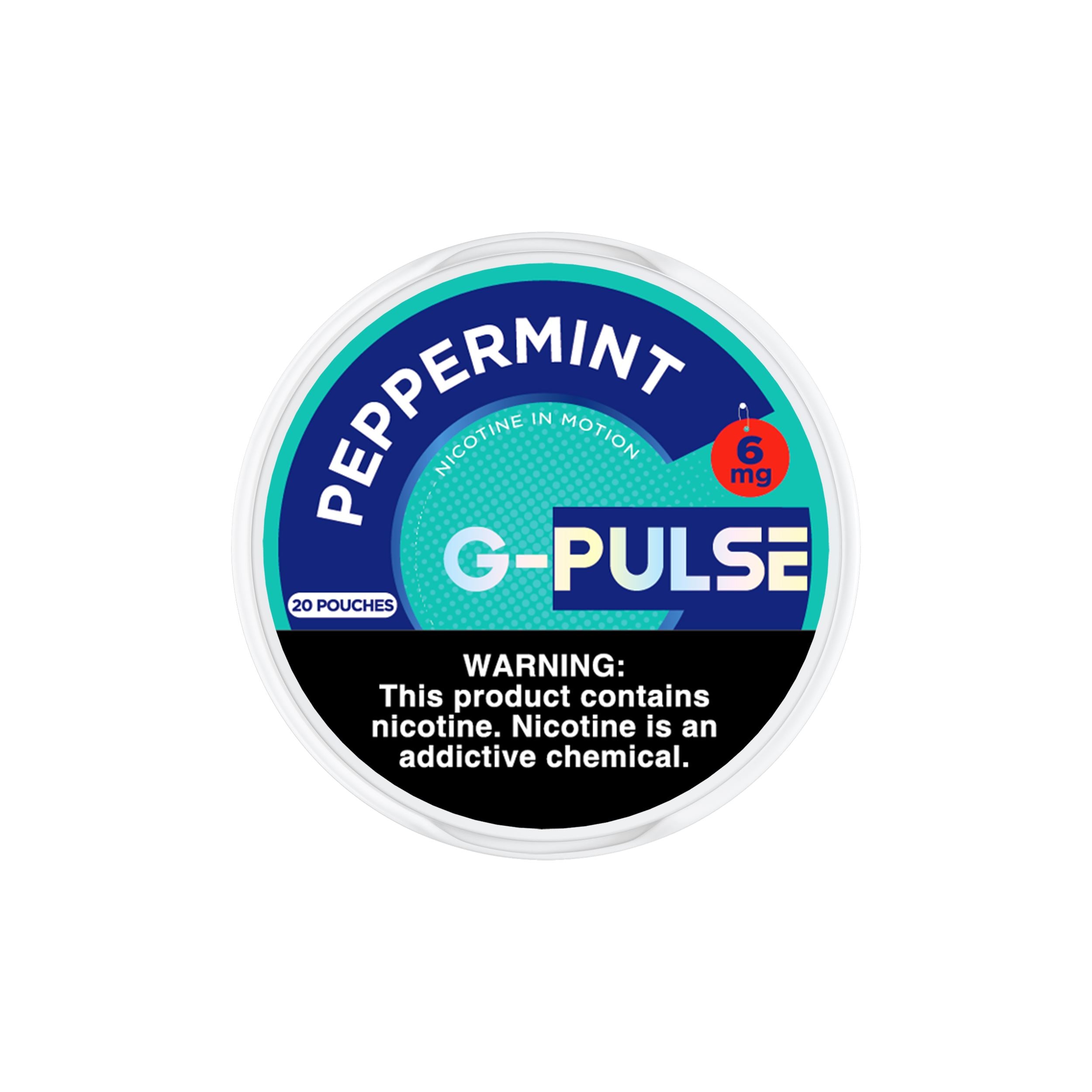 G Pulse Nicotine Pouches (20ct Can) 5pc Display Peppermint