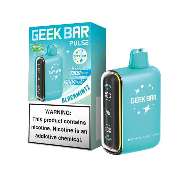 Geek Bar Pulse Disposable black mintz with packaging