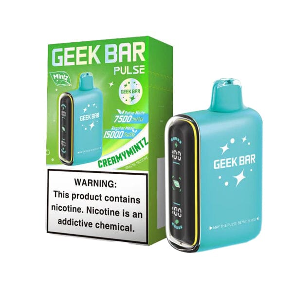 Geek Bar Pulse Disposable creamy mintz with packaging