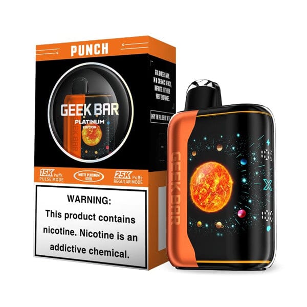 Geek Bar Pulse X Disposable punch with packaging platinum edition