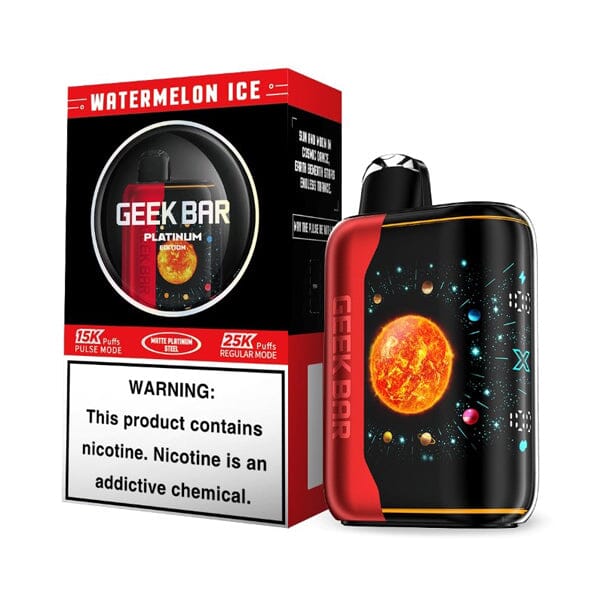 Geek Bar Pulse X Disposable watermelon ice with packaging platinum edition