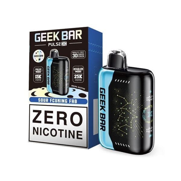 Geek Bar Pulse X ZERO Disposable 25000 Puff 18mL sour fcuking fab with packaging