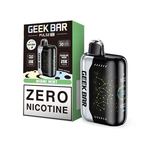 Geek Bar Pulse X ZERO Disposable 25000 Puff 18mL miami mint with packaging