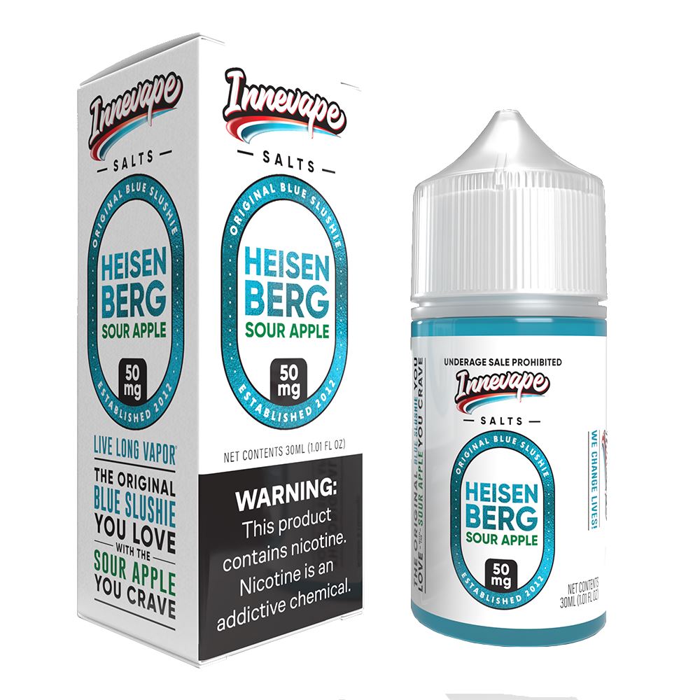 Heisenberg Sour Apple Innevape Salts 30mL with packaging