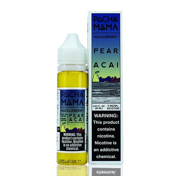 Huckleberry Pear Acai by Pachamama E-Liquid TFN 60ml with packaging