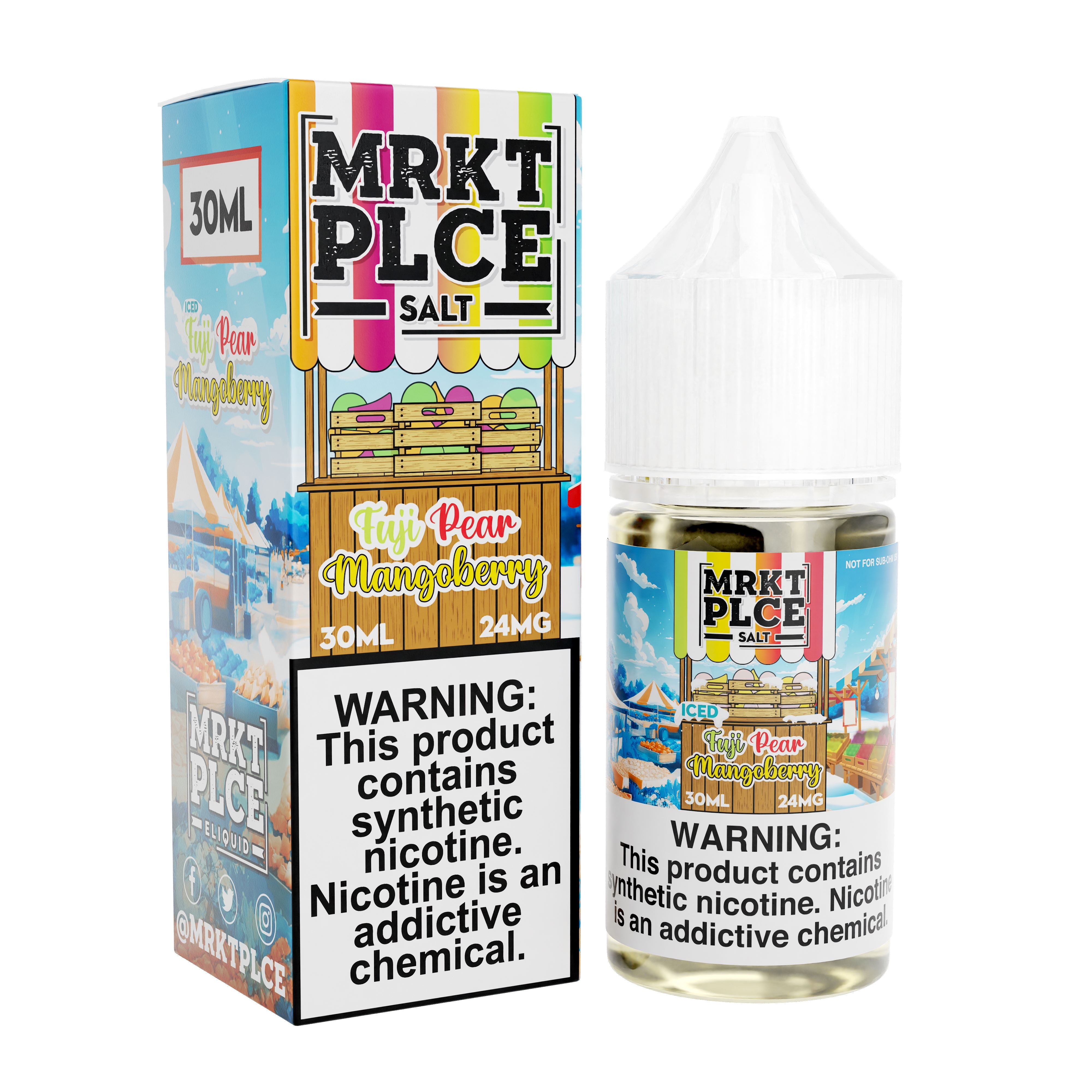 Iced Fuji Pear Mangoberry by MRKT PLCE SALT 30ml with packaging