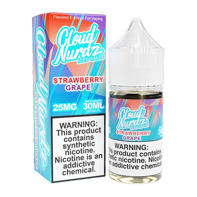 Iced Grape Strawberry by Cloud Nurdz TFN Salts E-Liquid 30ml with packaging