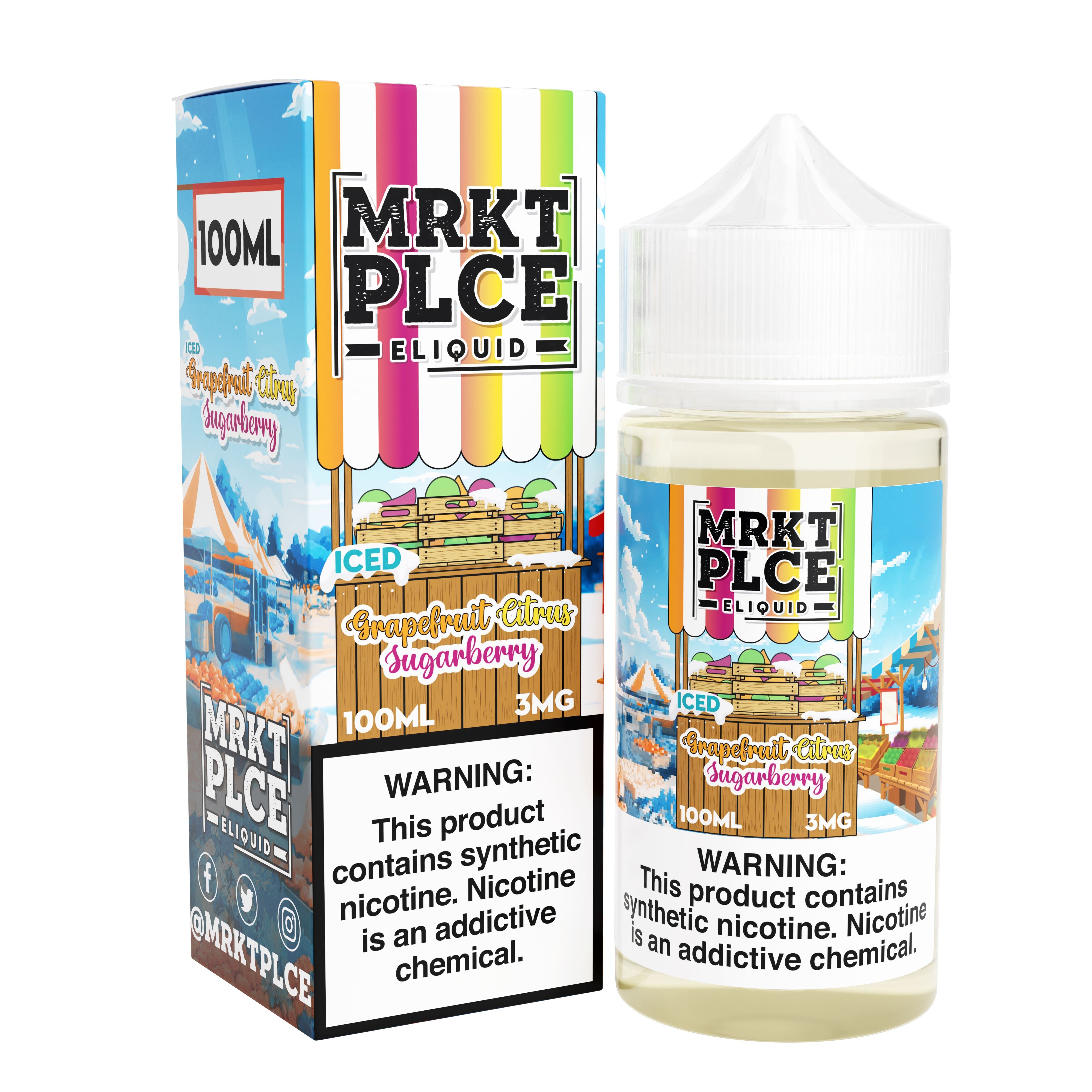 Iced Grapefruit Citrus Sugarberry by MRKT PLCE 100ML with Packaging