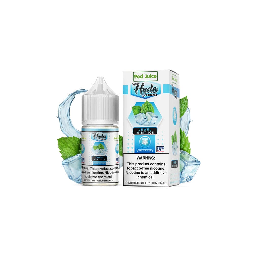  Jewel Mint Ice by Pod Juice - Hyde TFN Salt 30mL with background