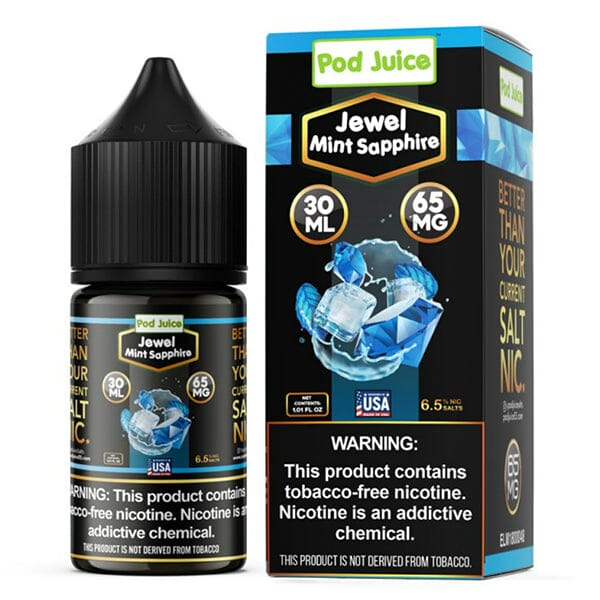 Jewel Mint Sapphire by Pod Juice Salts Series 30ml with packaging