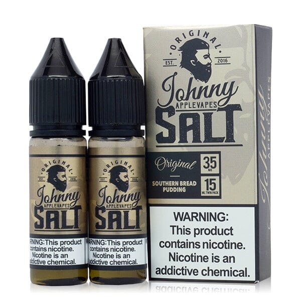 Johnny AppleVapes Salt (x2 15mL Pack) - Southern Bread Pudding with packaging