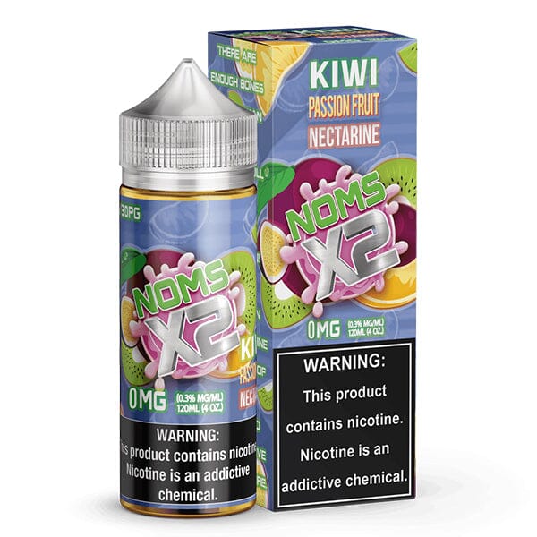 Kiwi Passion Fruit Nectarine by NOMS X2 120ml with packaging