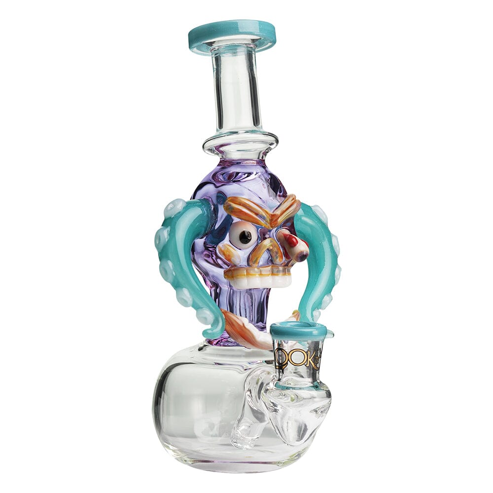 Lookah 10” Mini Cool Excitement Skull Dab Rig (WPC1214) Wathet Blue