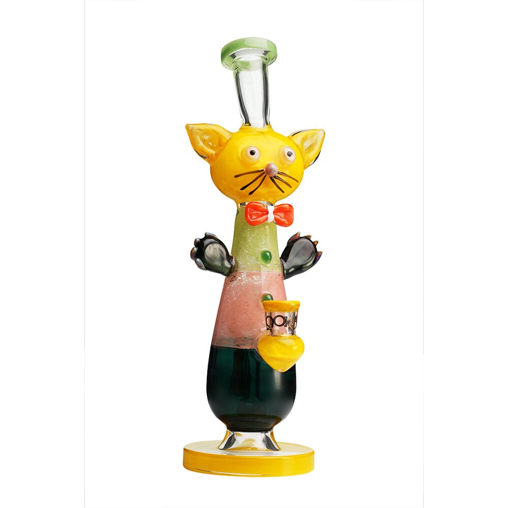 Lookah 12″ Cute Cat Gentleman Bong (WPC1207) Yellow 