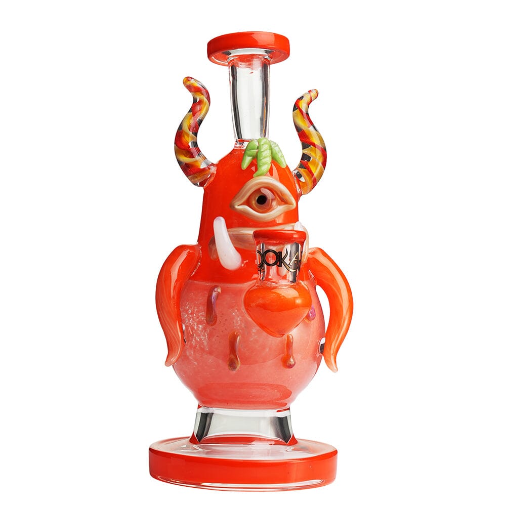 Lookah 8″ Mini One-eyed Big-bellied Monster Bong (WPC1205) - Orange